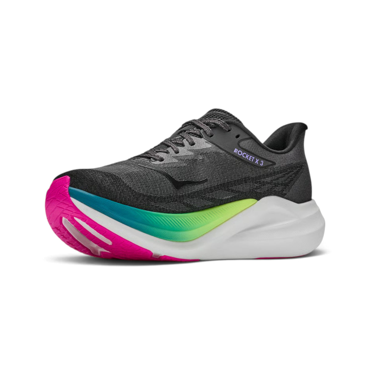 Hoka Rocket X 3 Hombre · Black / Neon Nebula