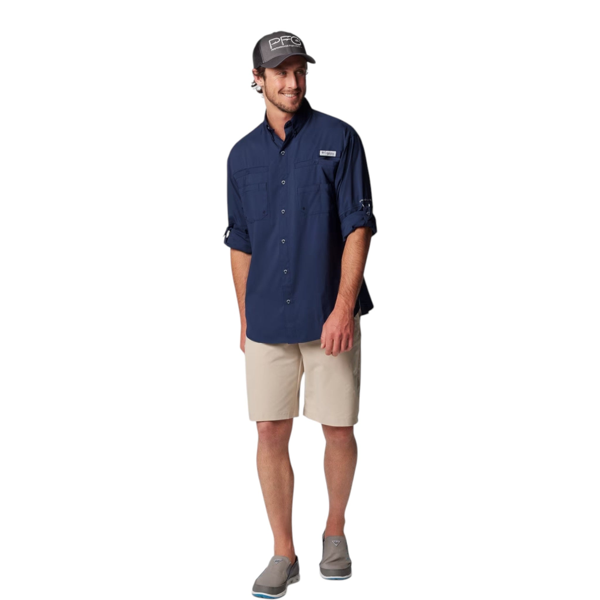 Columbia Tamiami II Manga Larga Hombre Collegiate Navy #Color_Collegiate Navy