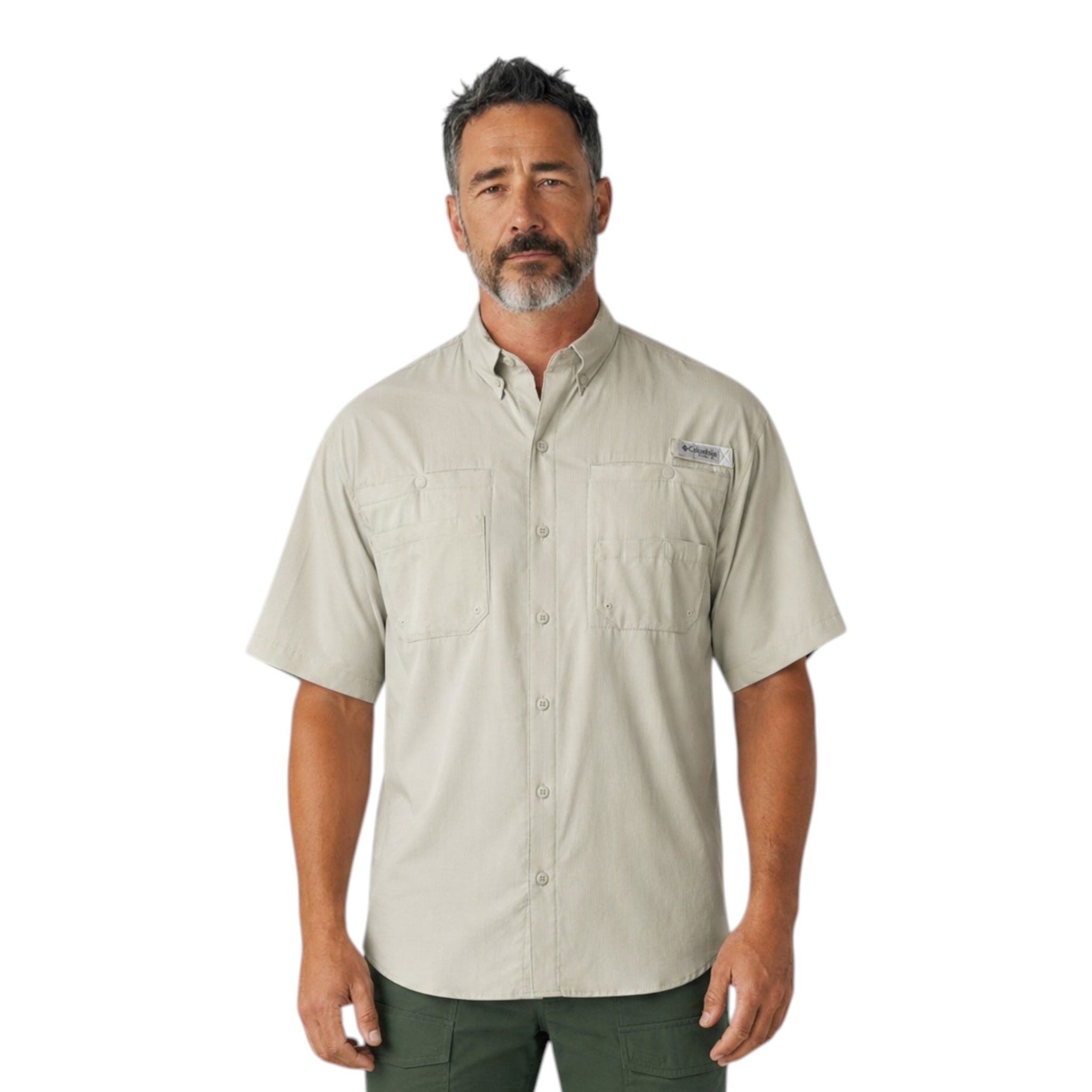 Columbia Tamiami II Manga Corta Hombre Cool Grey #Color_Cool Grey