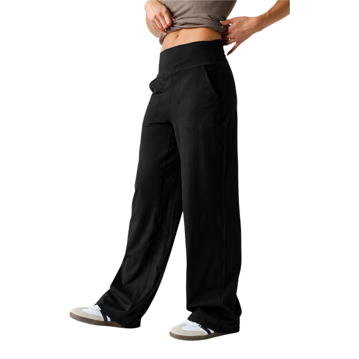Mono B Venice Flow High-Waist Pant Mujer Black #Color_Black