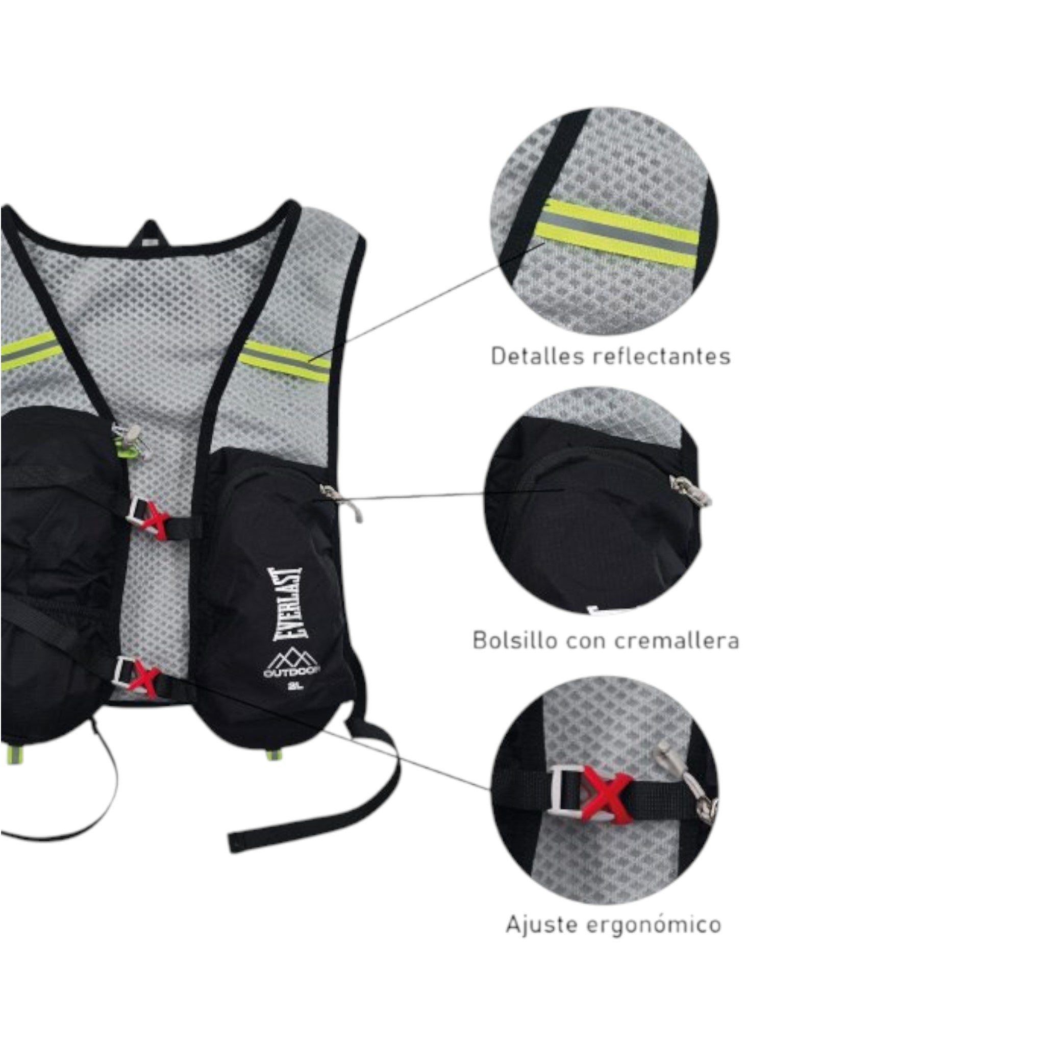 EVERLAST Chaleco de hidratación 2 Lt
