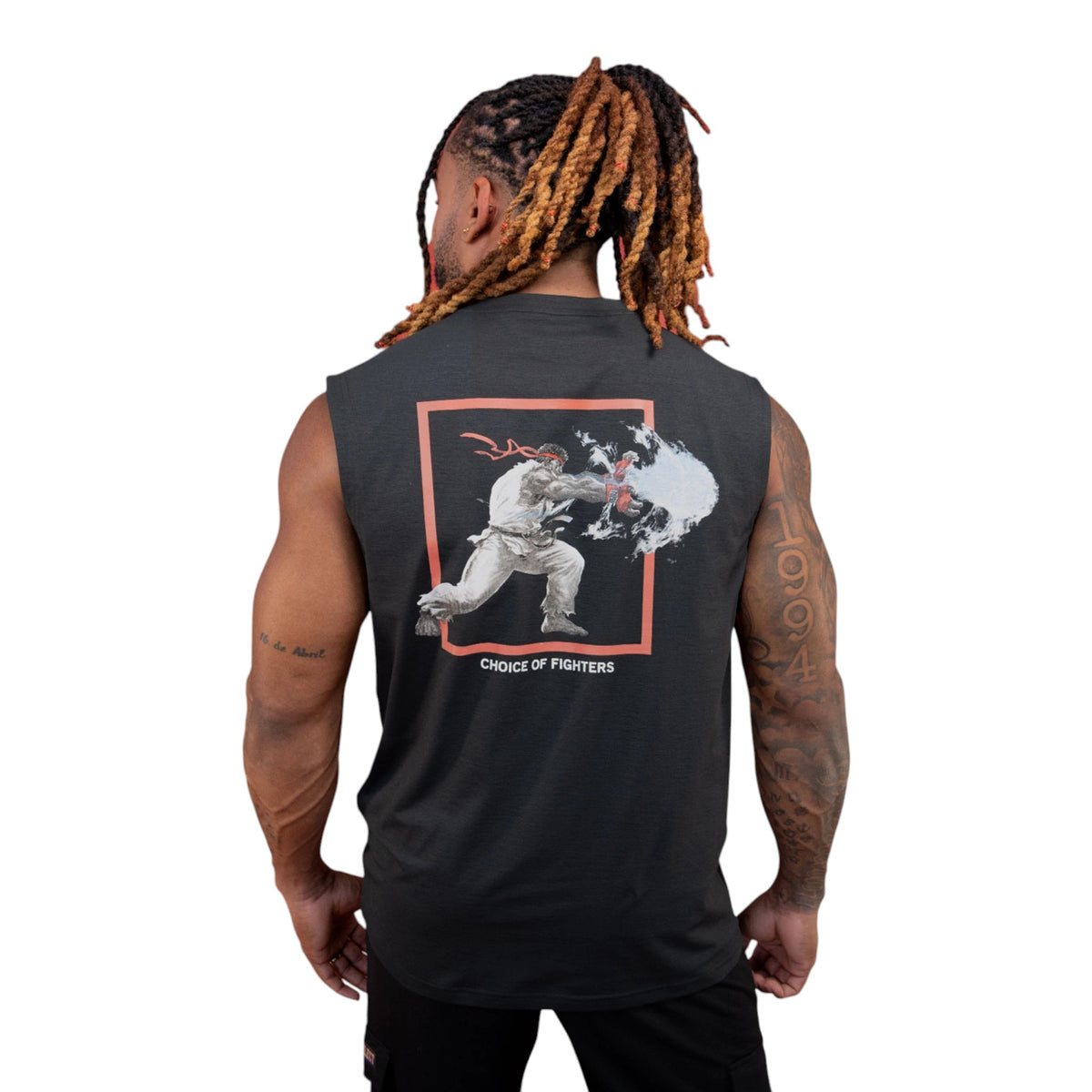 Everlast Street Fighter Ryu Tank Hombre · Black