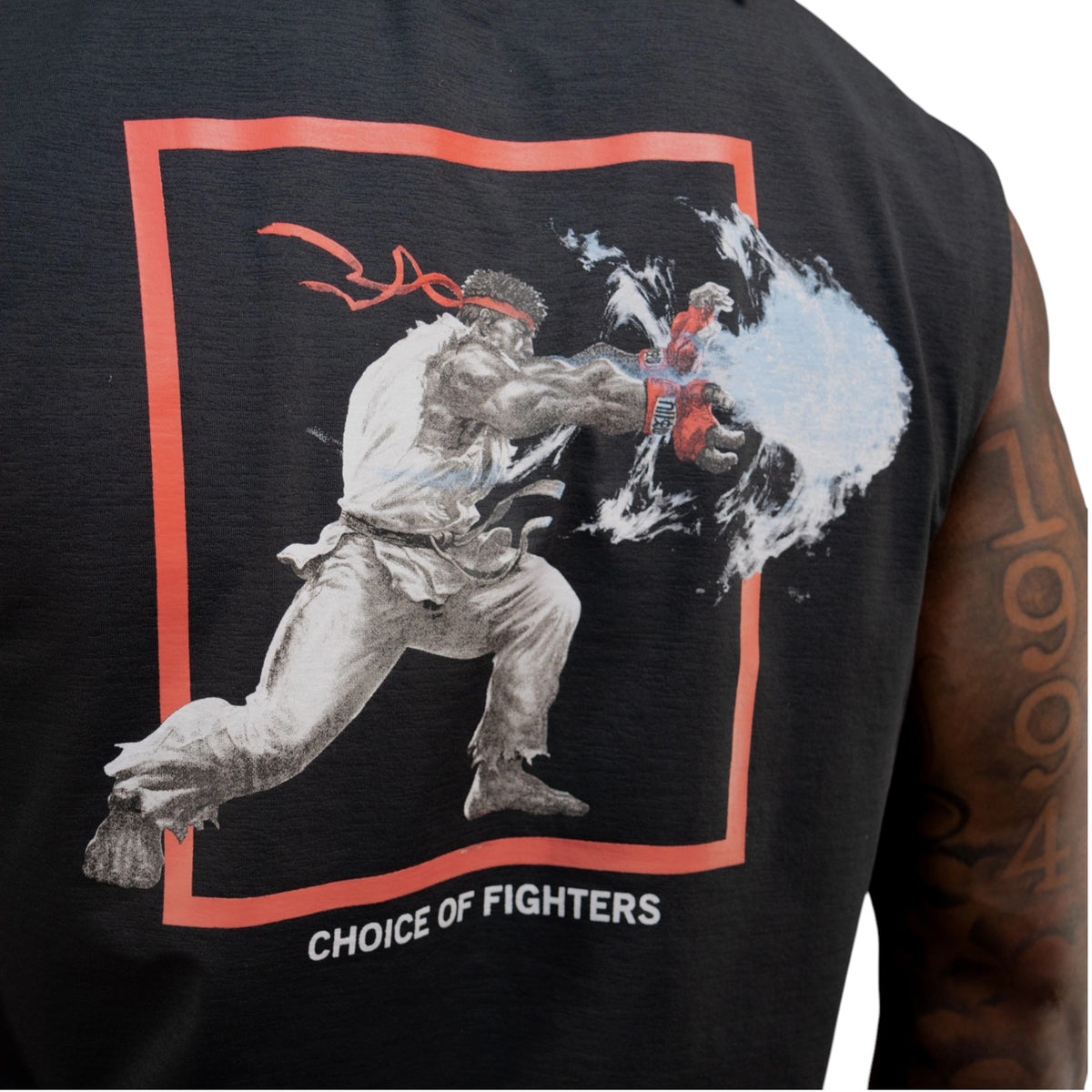 Everlast Street Fighter Ryu Tank Hombre · Black