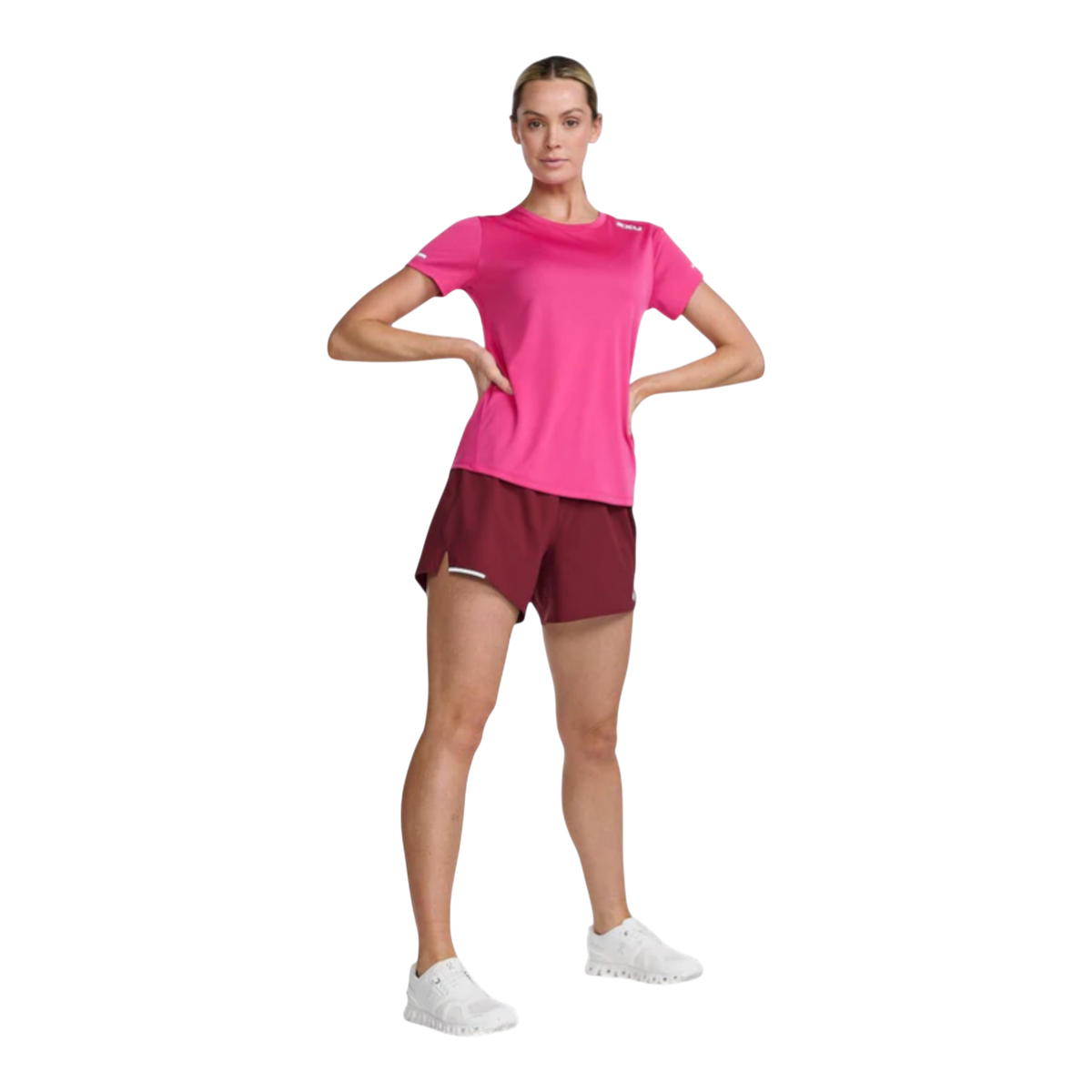 2XU Aero Tee Mujer Fuchsia #Color_Fuchsia