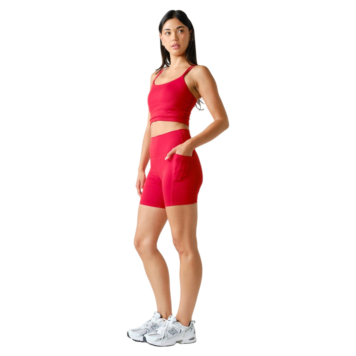 Mono B Venice Cloud Light Sculpt Biker Shorts Mujer Smitten Cherry #Color_Smitten Cherry
