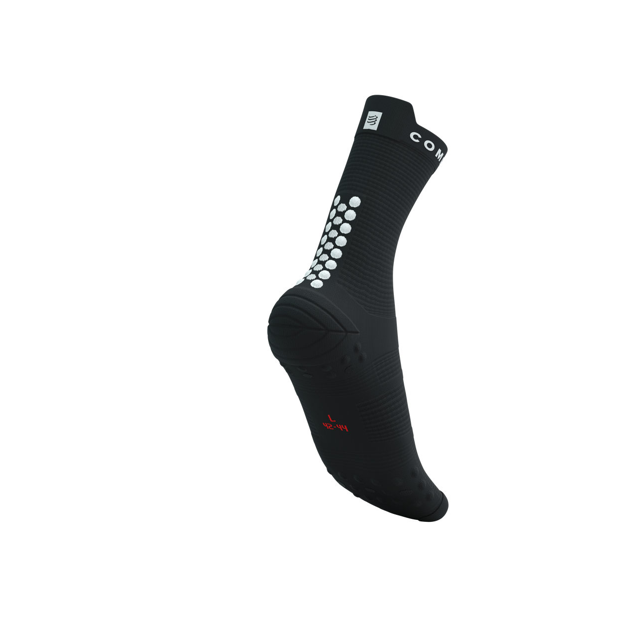 Compressport - Pro Racing Socks v4.0 Run High - Black/White Medias COMPRESSPORT