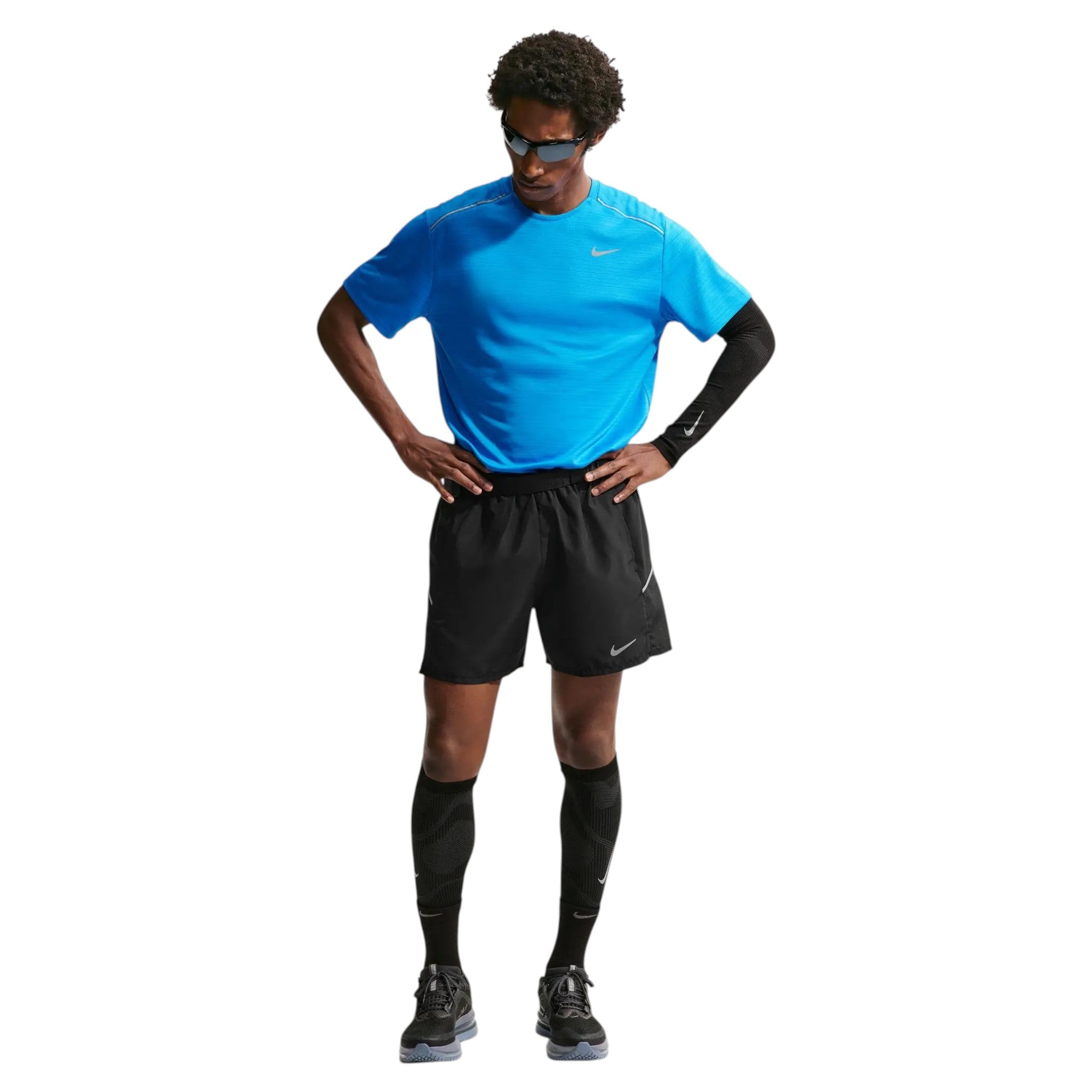 Nike Dri-Fit Miler Brief-Lined 5" Hombre Black #Color_Black