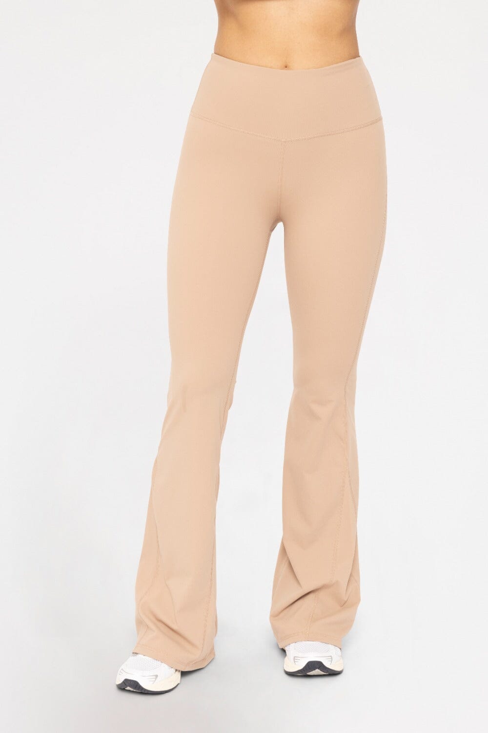 Mono B BRONZE - Lycra-Blend High-Waisted Flare Leggings LICRA MONO B