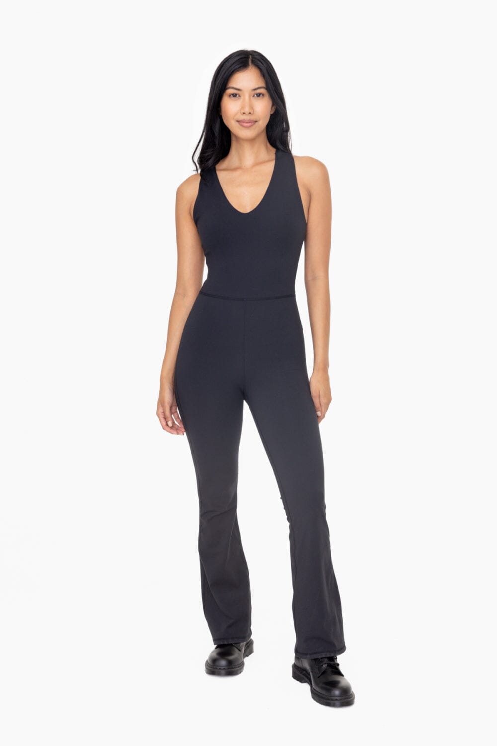 Mono B Cross Knot Back Flared Jumpsuit LICRA MONO B