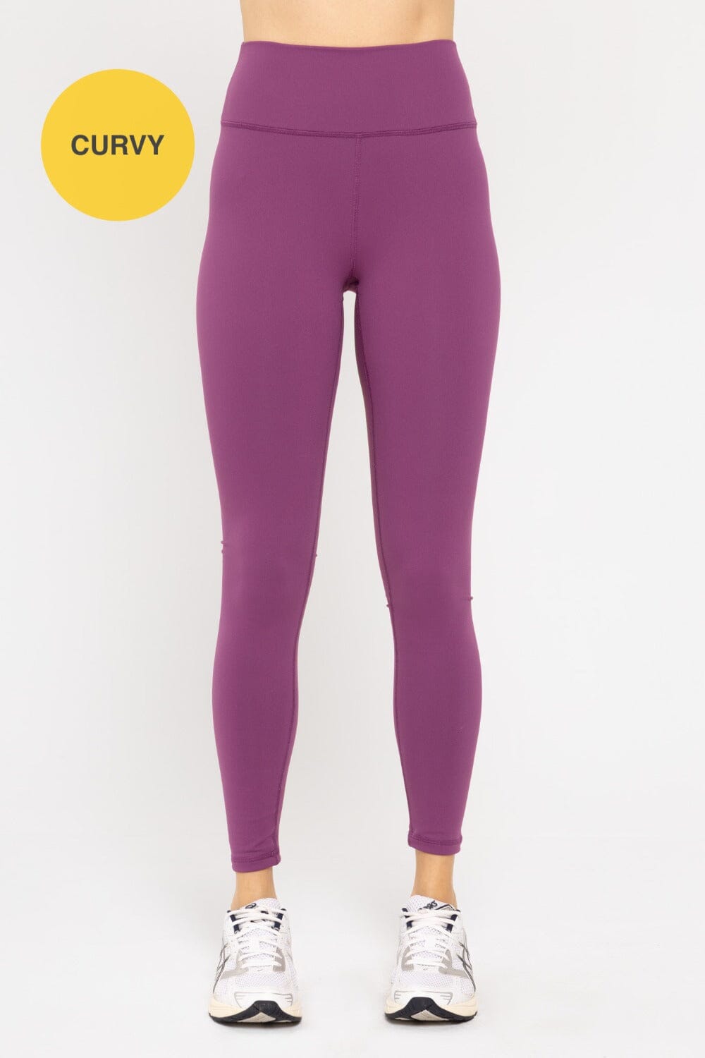 Mono B CURVY Nylon-Blend Essential Solid Leggings LICRA MONO B