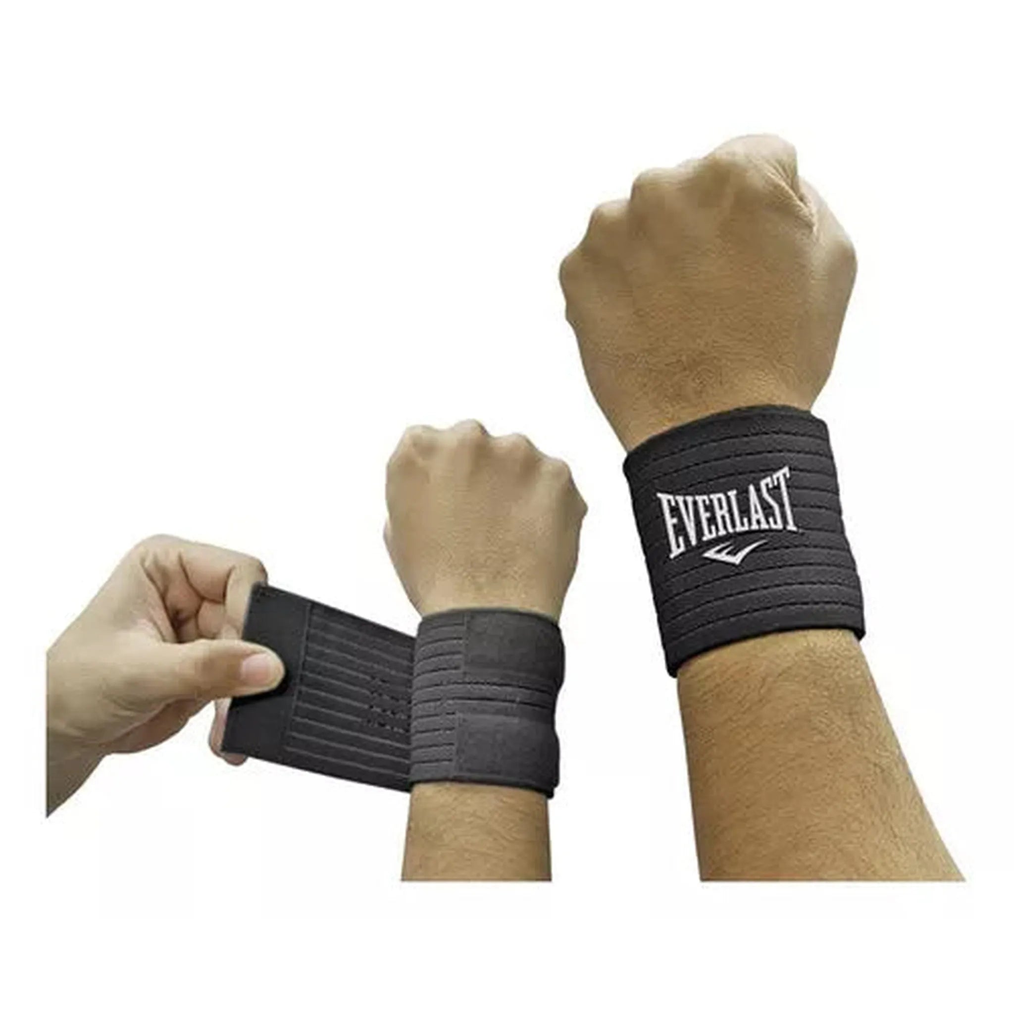Muñequera Elastica Everlast Color Negro Talla Única MUÑEQUERA EVERLAST