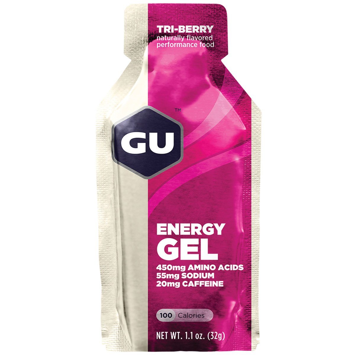 GU Gel de energía deportiva TRI-BERRY GU