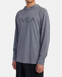 RVCA SURF PRINT RASHGUARD HOODIE OUTWEAR RUCA