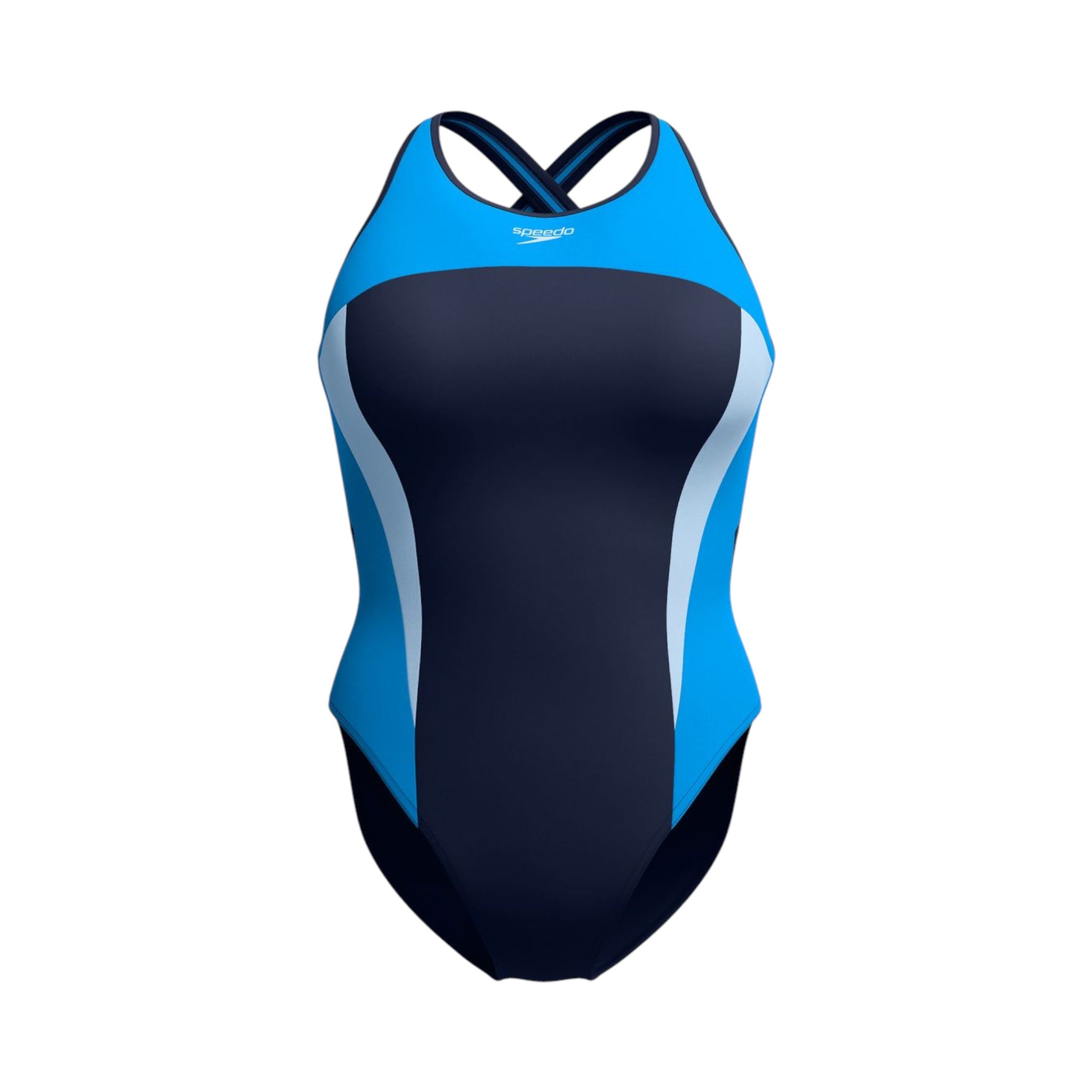 Speedo Highneck Splice X-Back One Piece