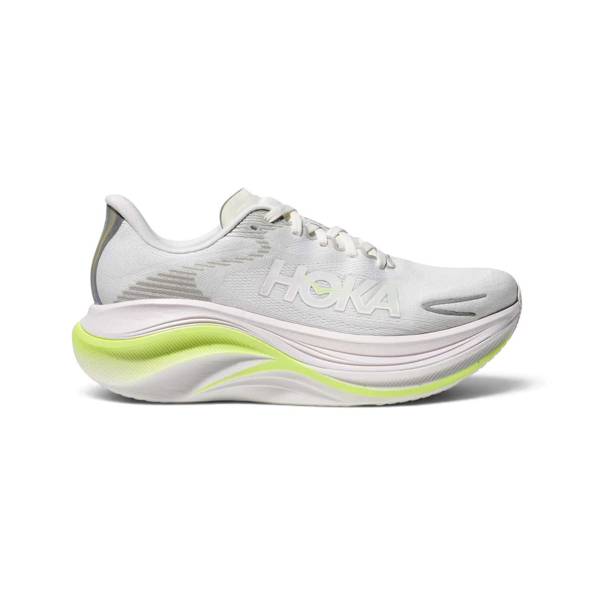 Hoka Skyward X 2 Mujer · White / Neon Yuzu
