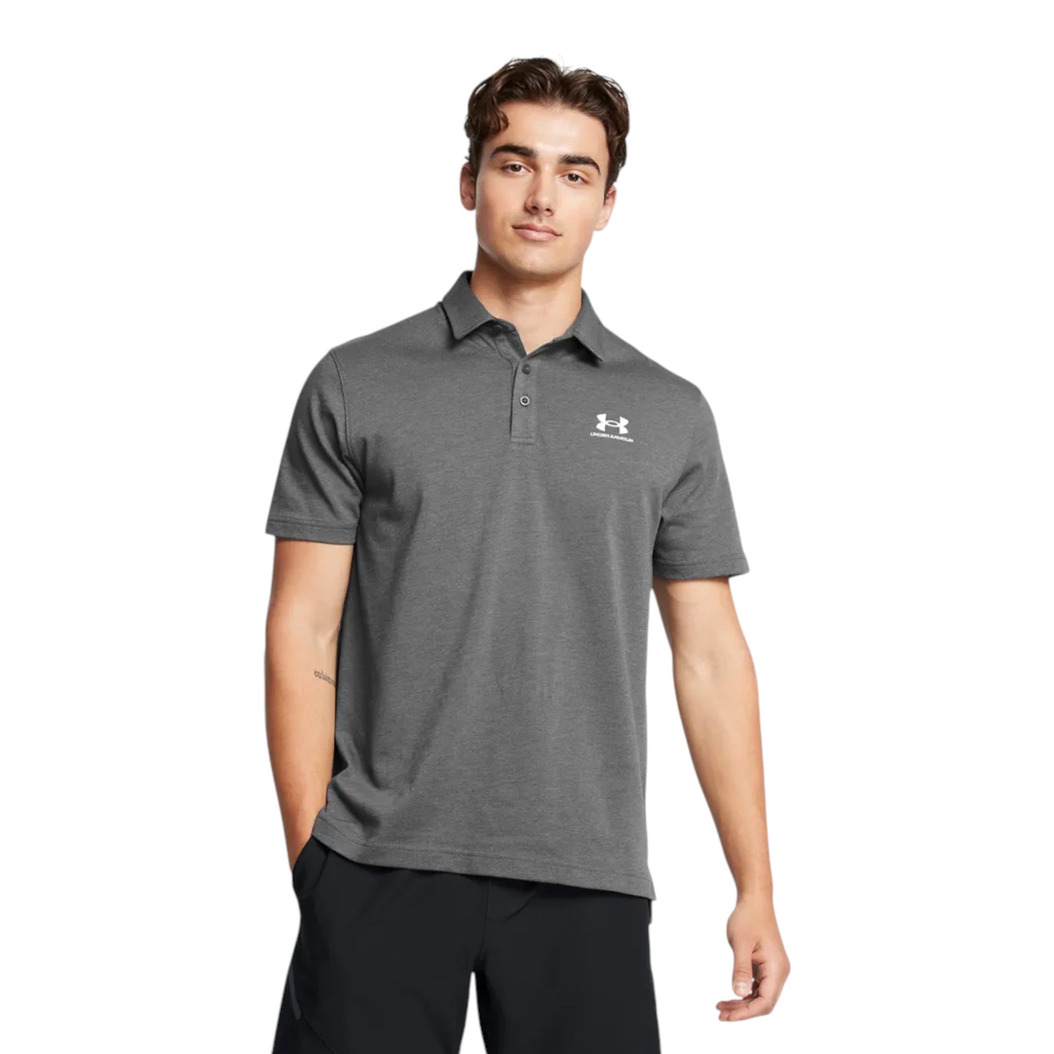 Under Armour Icon Polo Hombre Castlerock #Color_Castlerock