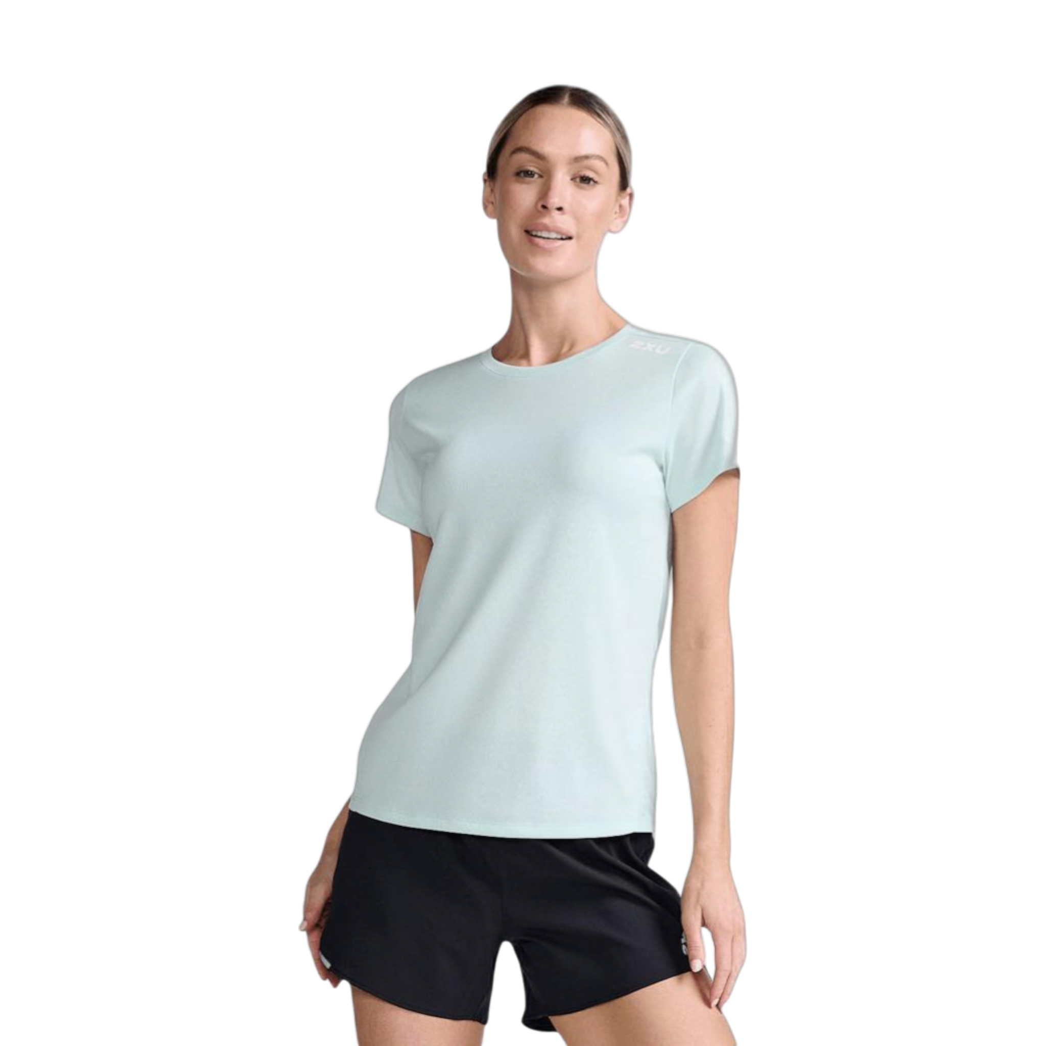 2XU Aero Tee Mujer Glacier #Color_Glacier