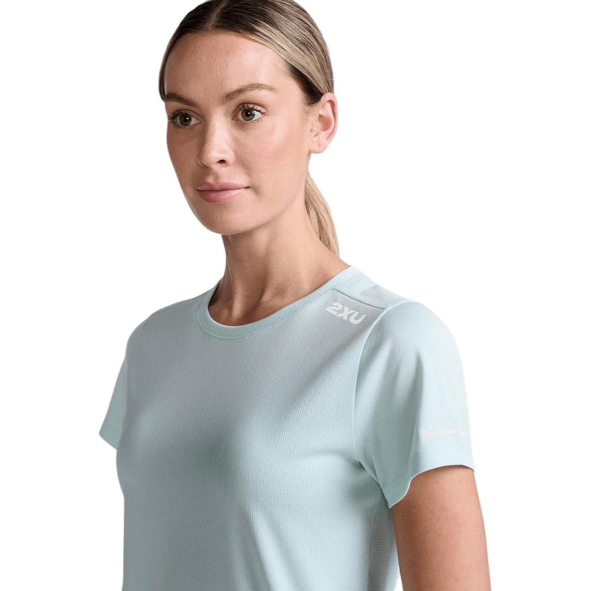 2XU Aero Tee Mujer Glacier #Color_Glacier