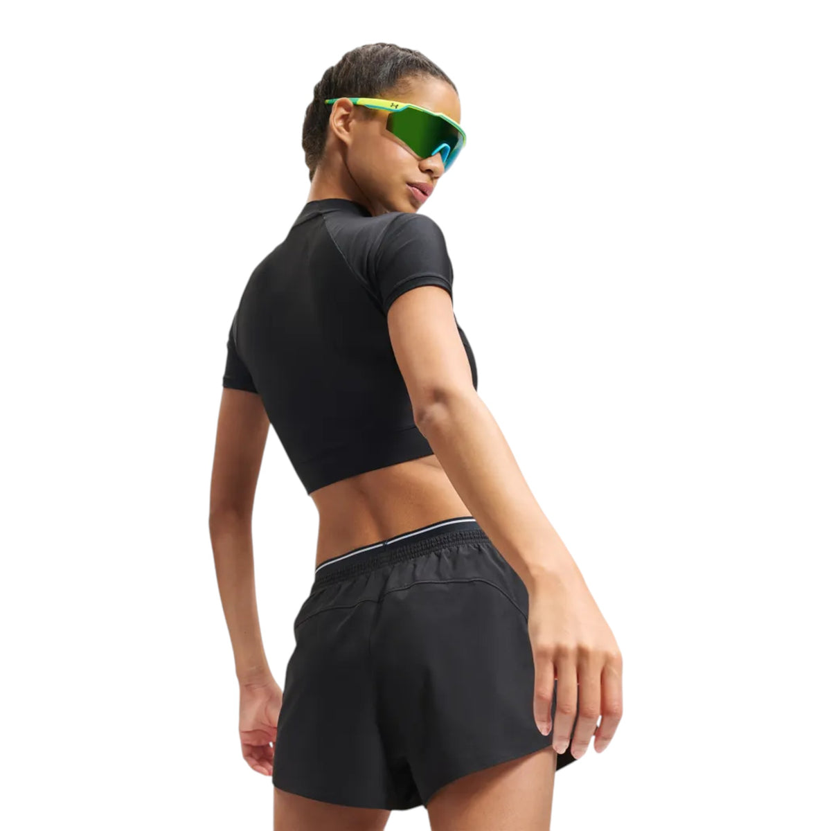 Under Armour HeatGear Crop Mock Mujer Black #Color_Black