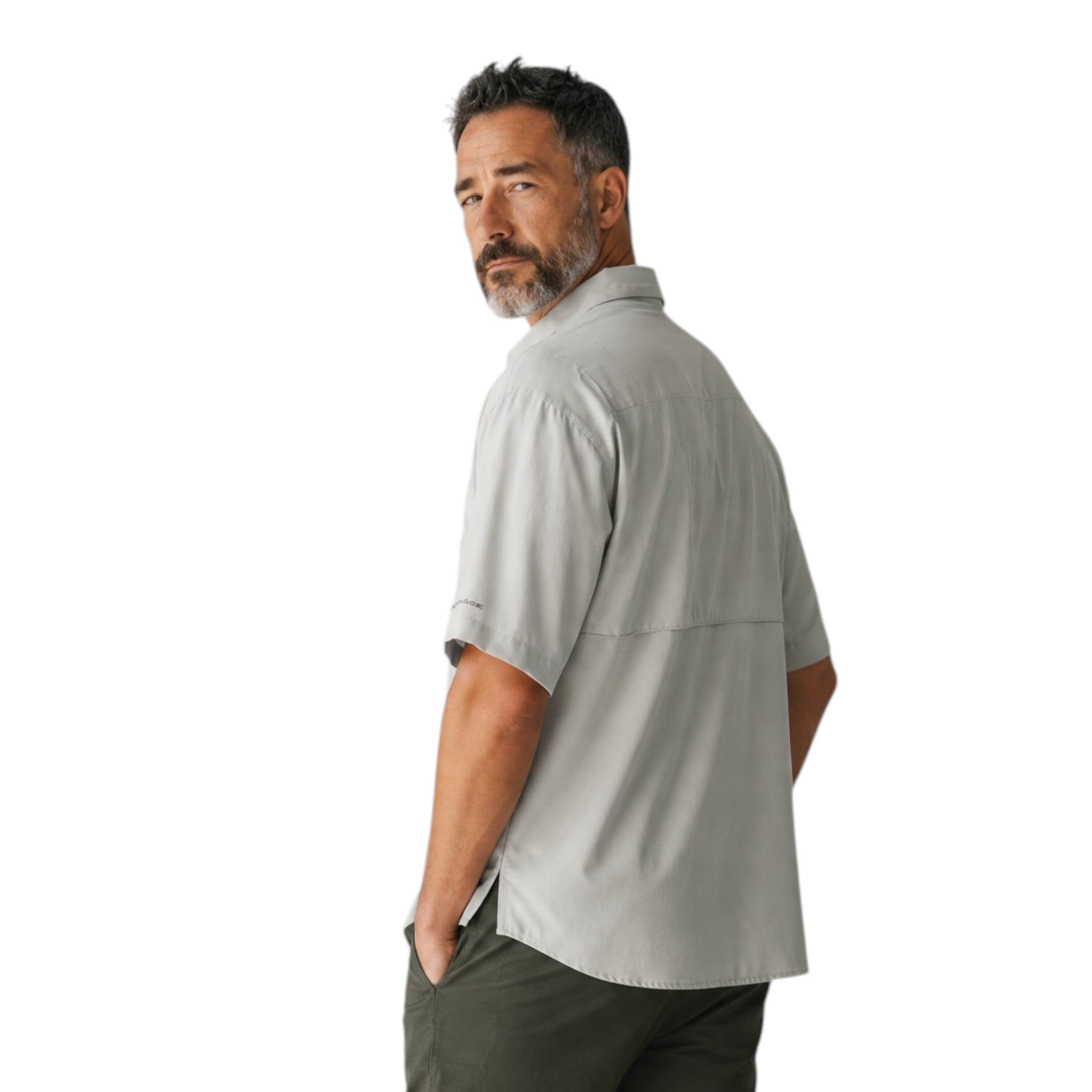Columbia Tamiami II Manga Corta Hombre Cool Grey #Color_Cool Grey