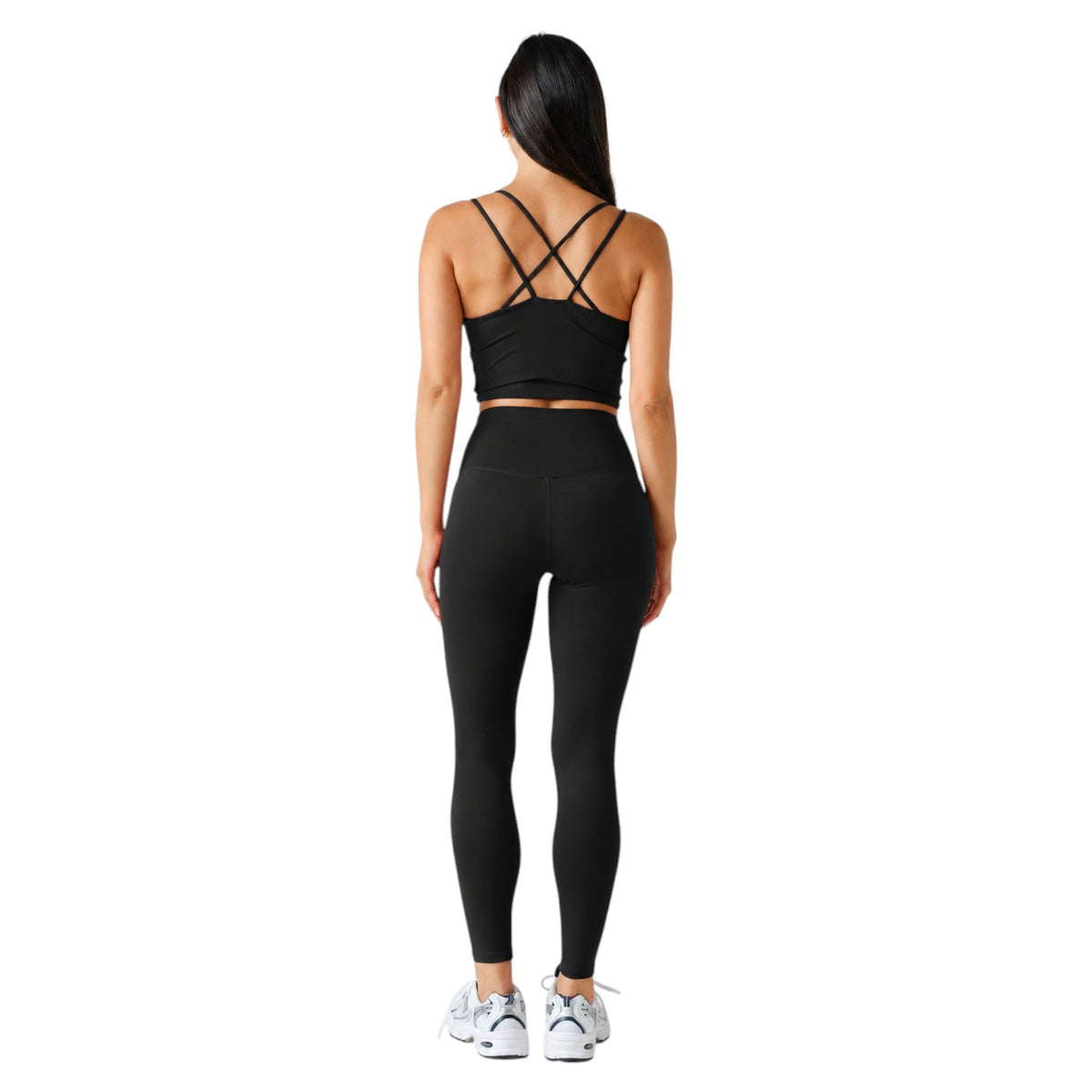 Mono B Venice Cloud Light Criss-Cross Sports Bra Mujer Black #Color_Black