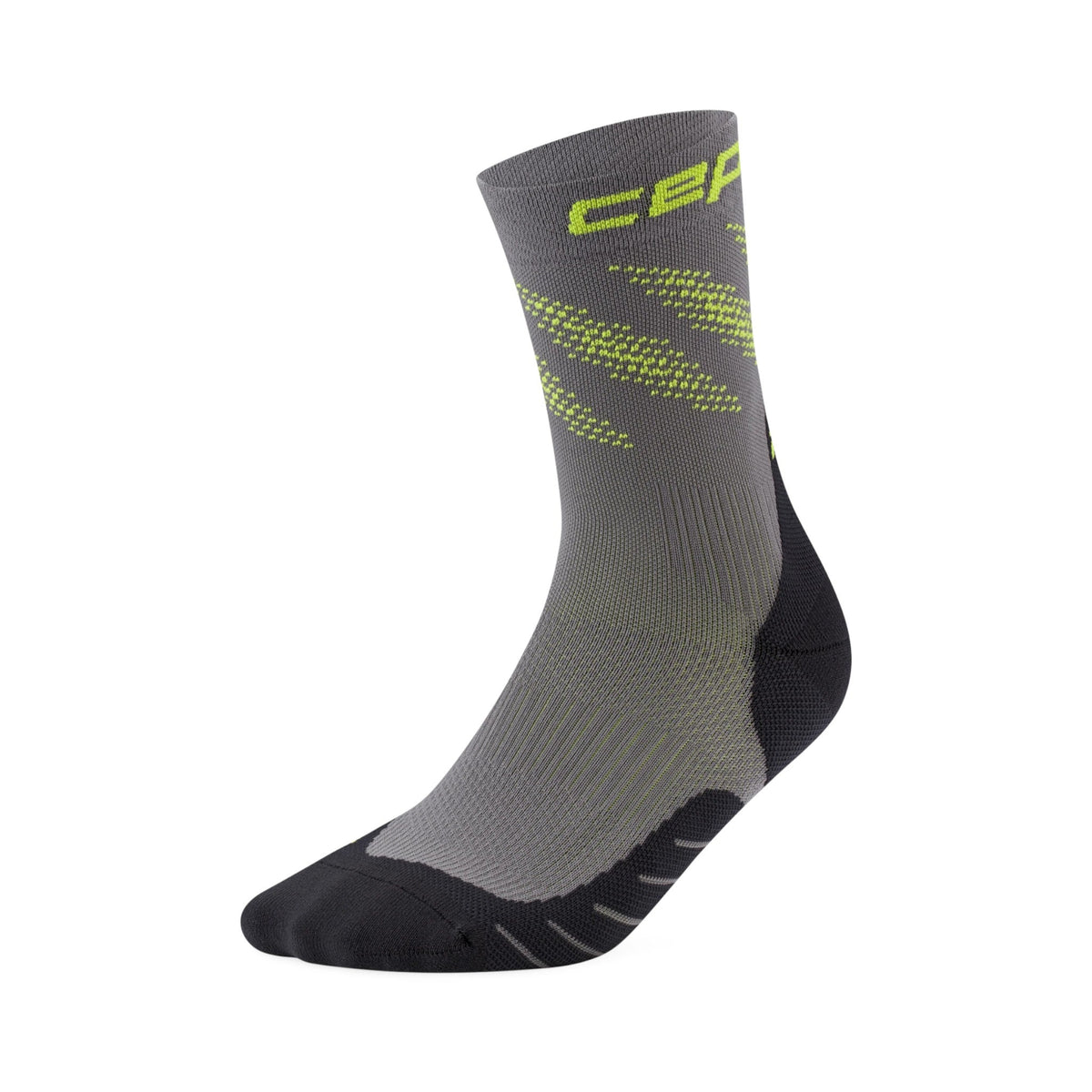 Cep Core Run Elliptic Mid Cut Dark Grey/Lime #Color_Dark Grey/Lime