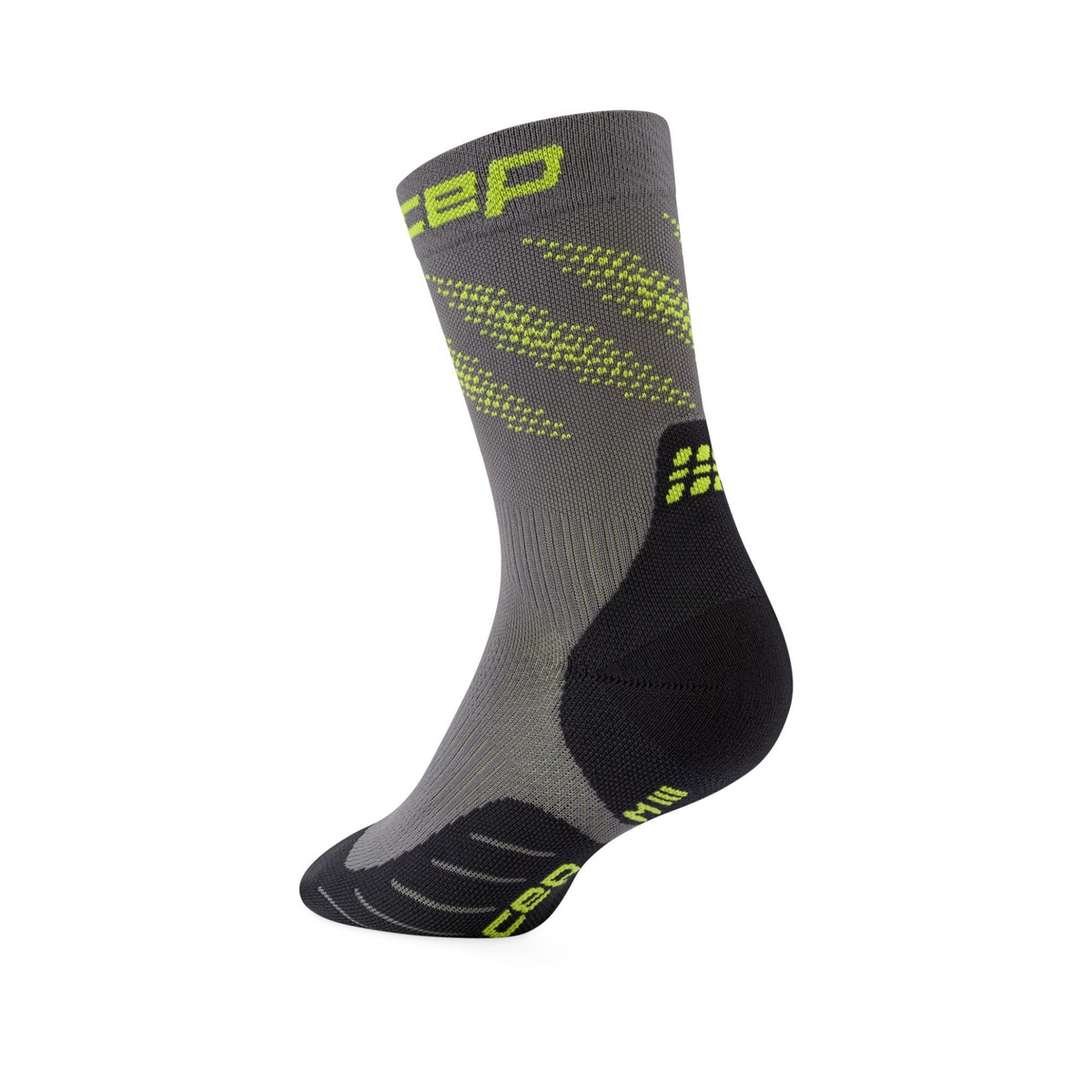 Cep Core Run Elliptic Mid Cut Dark Grey/Lime #Color_Dark Grey/Lime