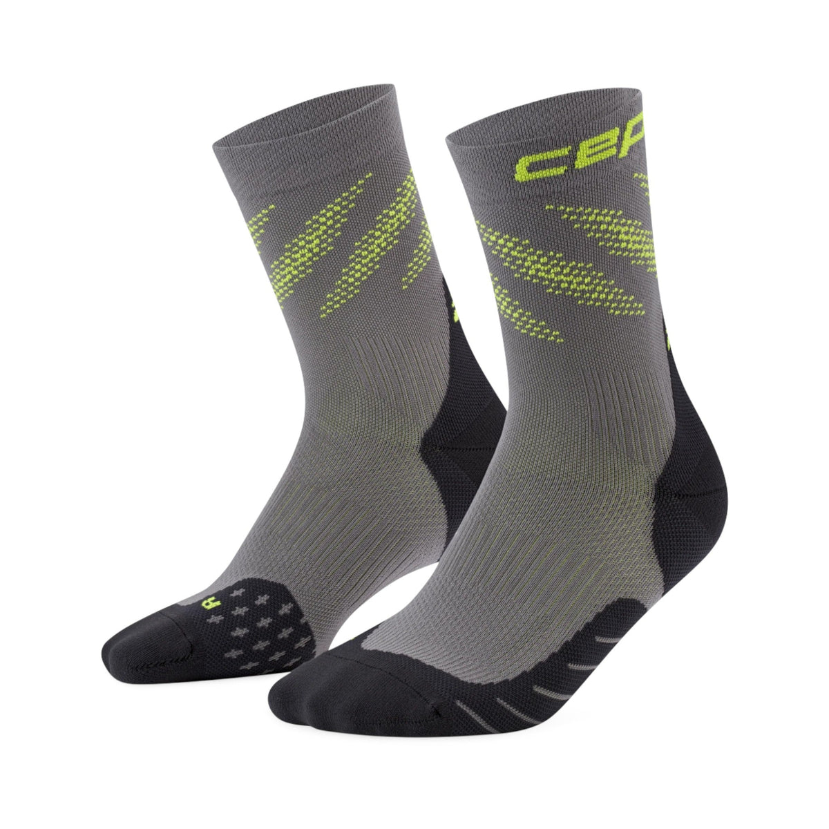 Cep Core Run Elliptic Mid Cut Dark Grey/Lime #Color_Dark Grey/Lime