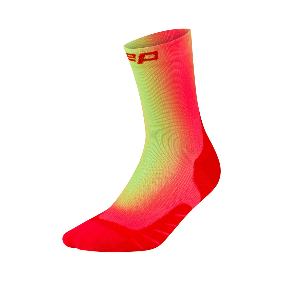 Cep Core Run Gradient Mid Cut Red/Lime #Color_Red/Lime