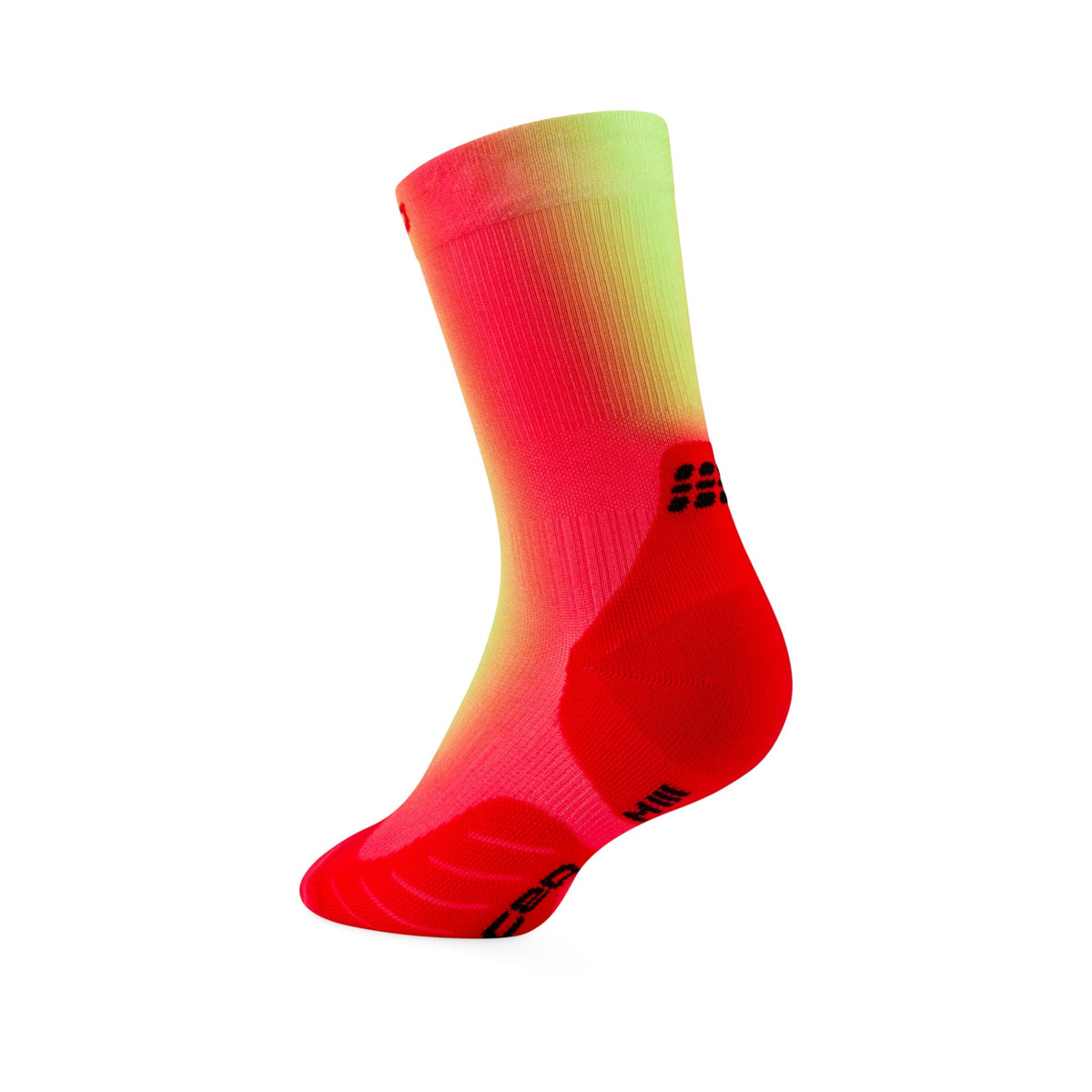 Cep Core Run Gradient Mid Cut Red/Lime #Color_Red/Lime
