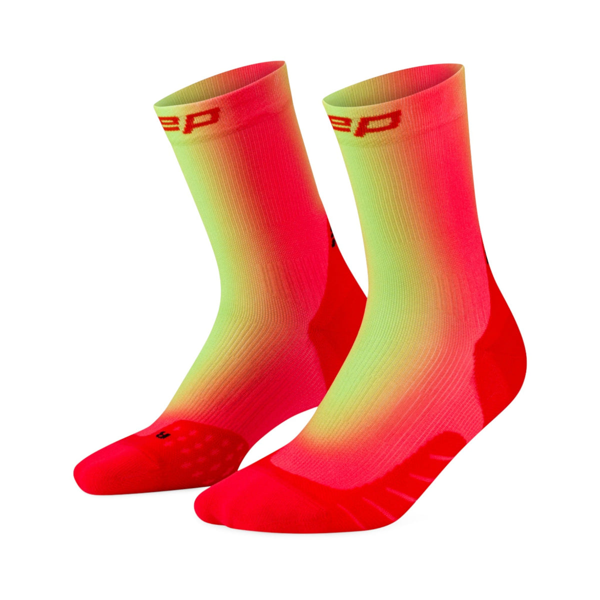 Cep Core Run Gradient Mid Cut Red/Lime #Color_Red/Lime