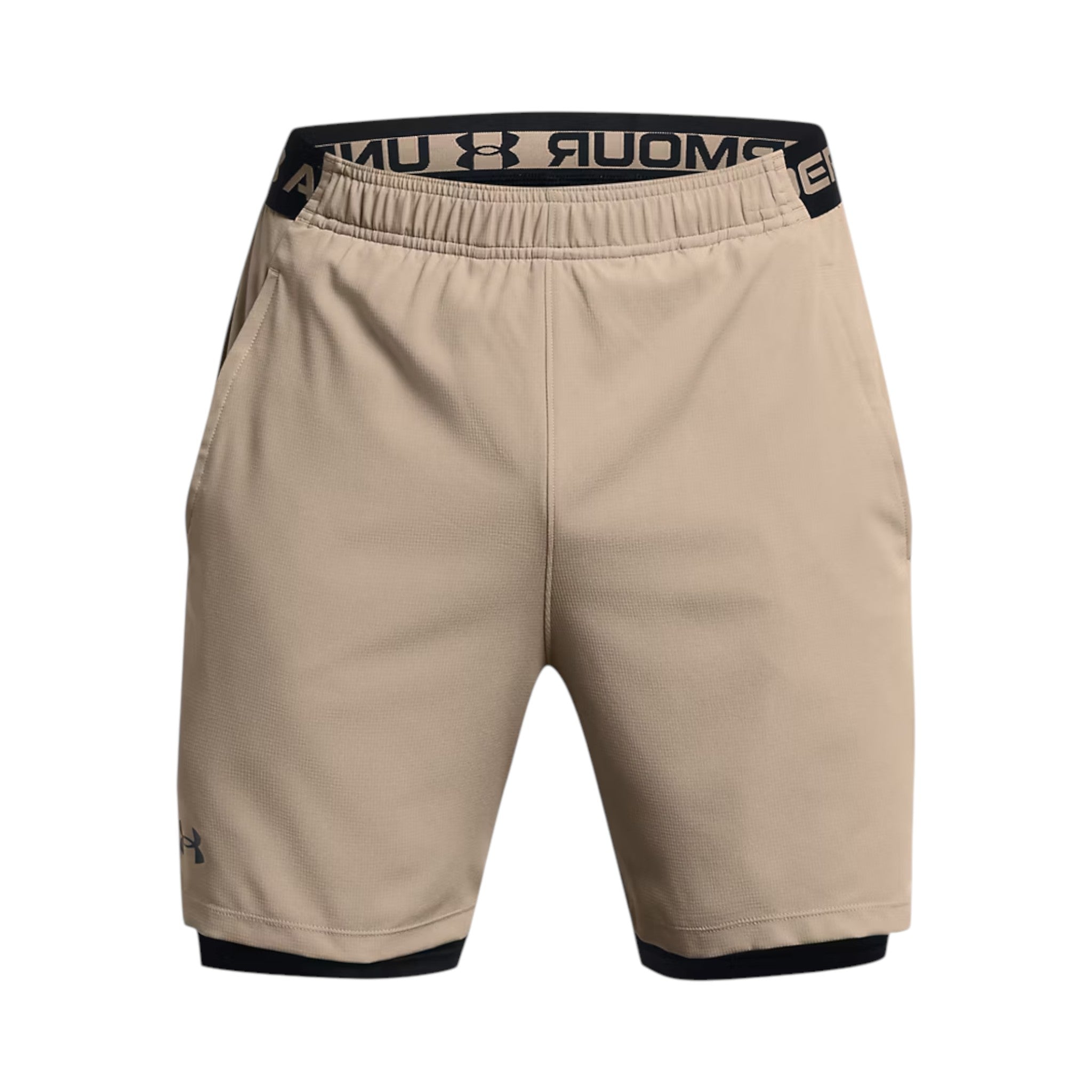 Under Armour Vanish Woven 2-In-1 Hombre Timberwolf Taupe #Color_Timberwolf Taupe
