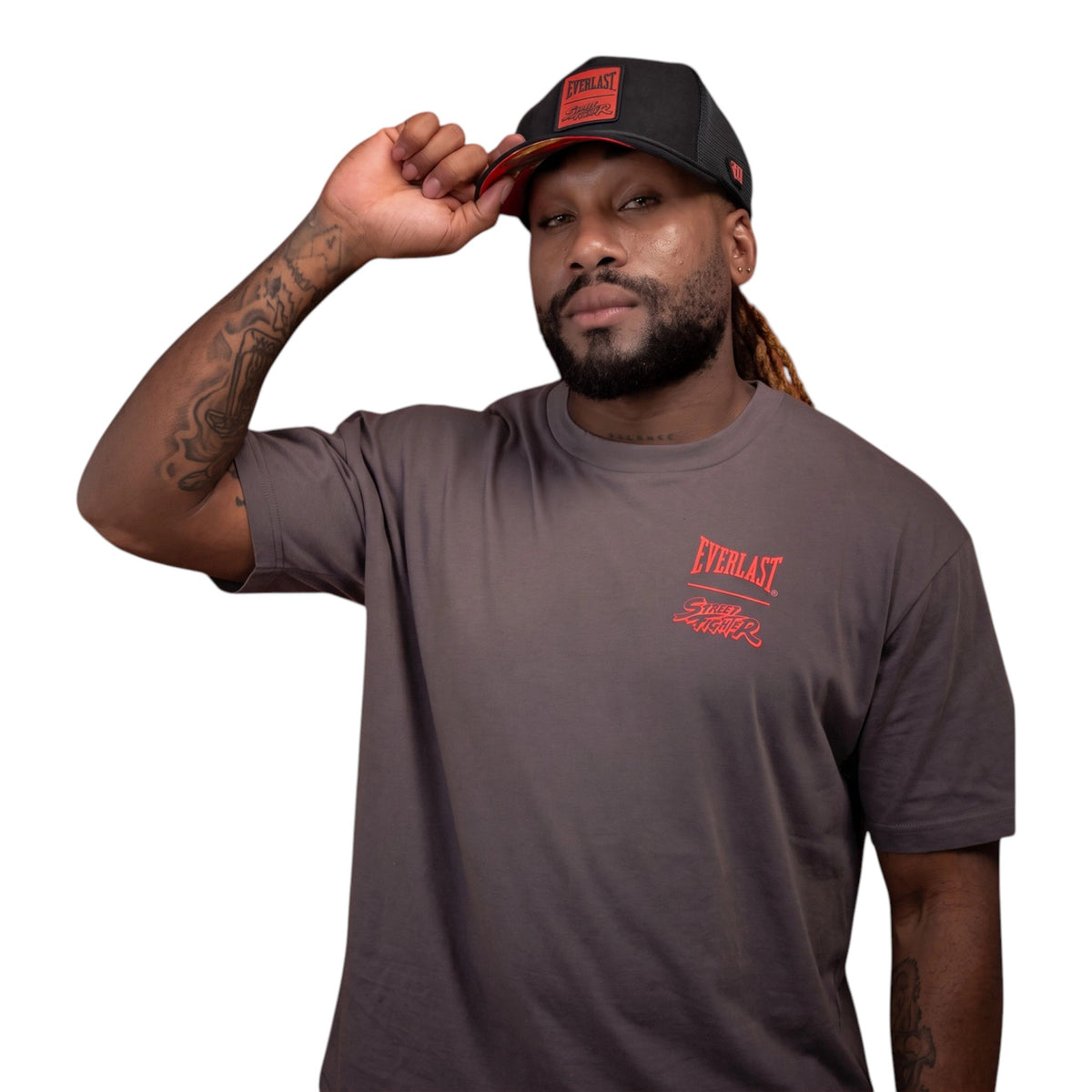 Everlast Street Fighter Ken Oversize Hombre · Charcoal