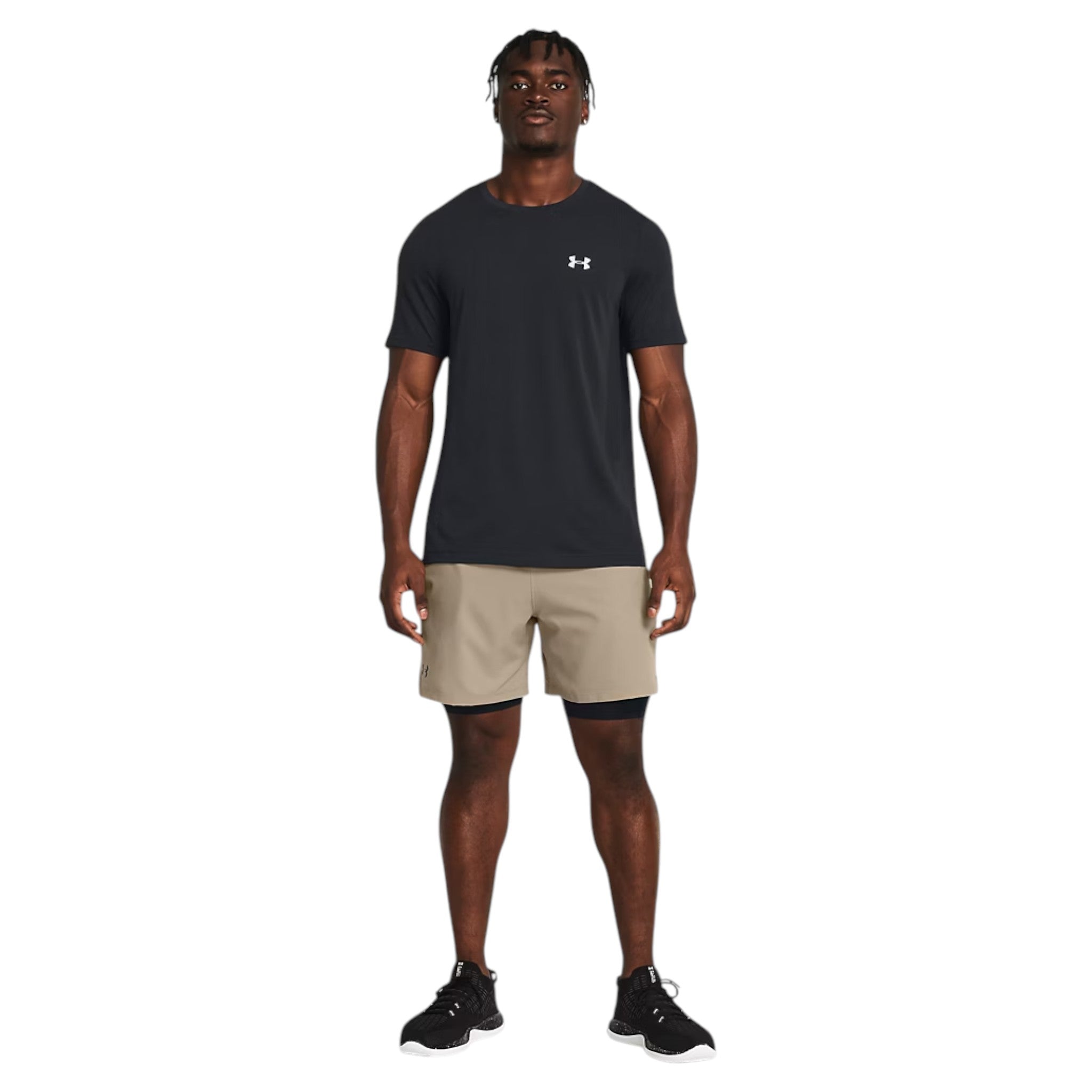 Under Armour Vanish Woven 2-In-1 Hombre Timberwolf Taupe #Color_Timberwolf Taupe