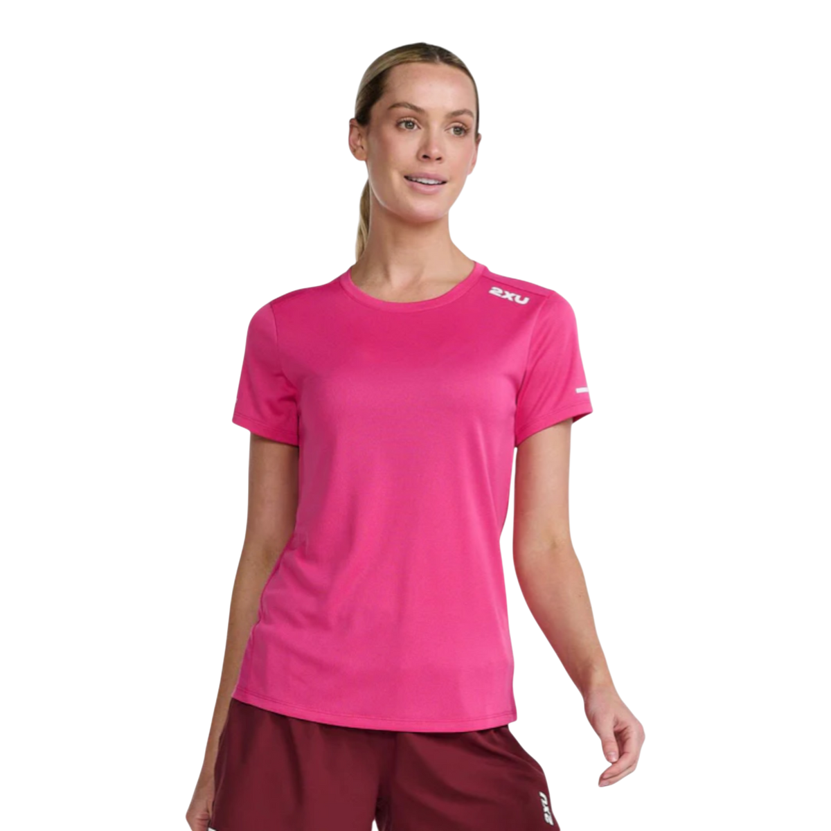 2XU Aero Tee Mujer Fuchsia #Color_Fuchsia