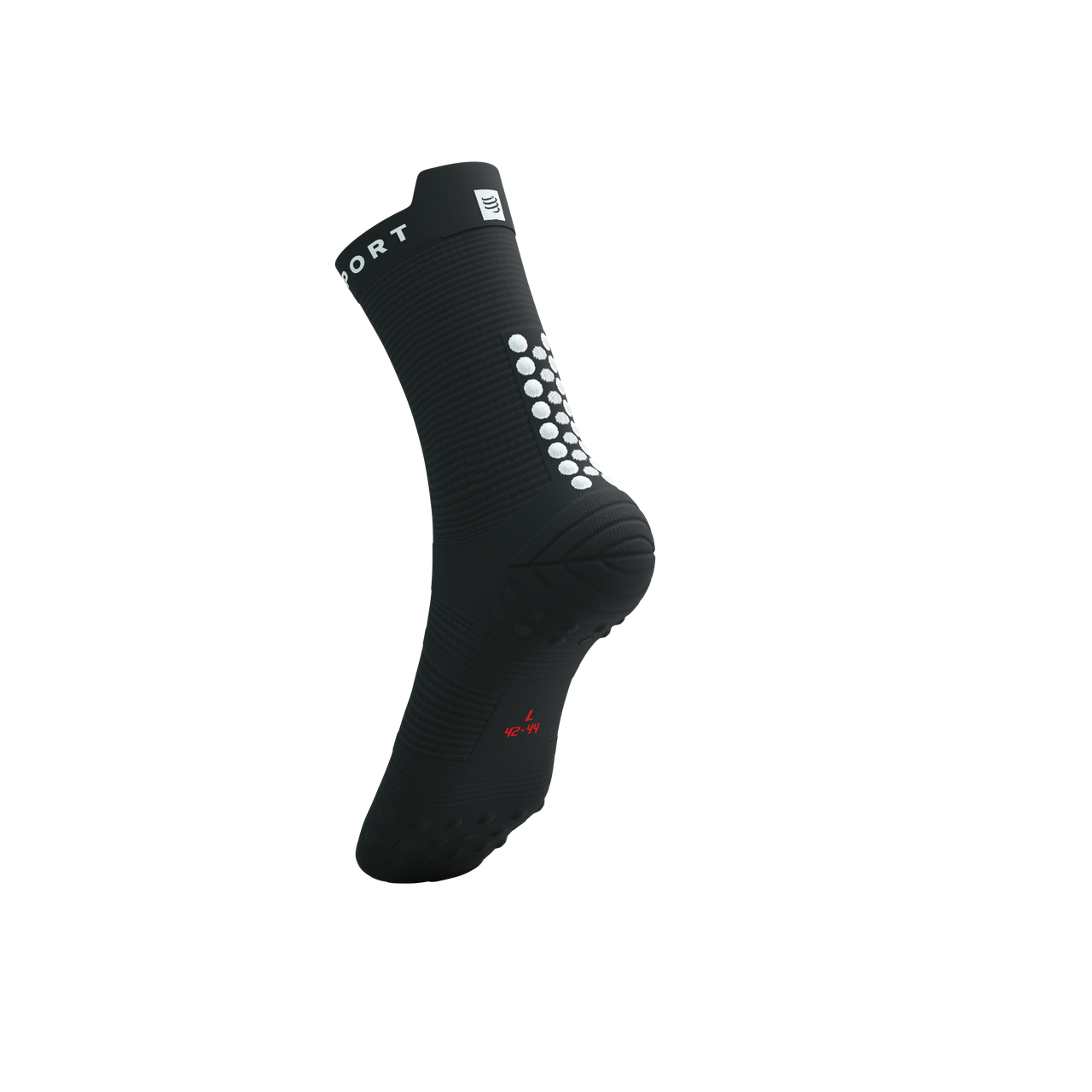 Compressport - Pro Racing Socks v4.0 Run High - Black/White Medias COMPRESSPORT 