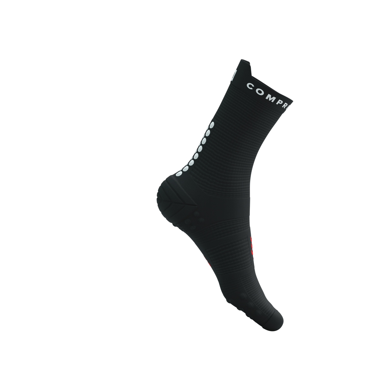 Compressport - Pro Racing Socks v4.0 Run High - Black/White Medias COMPRESSPORT 