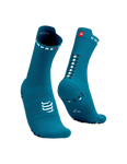 COMPRESSPORT Pro Racing Socks V4.0 Run High - Mosaic Blue/Magnet Medias Compressport 