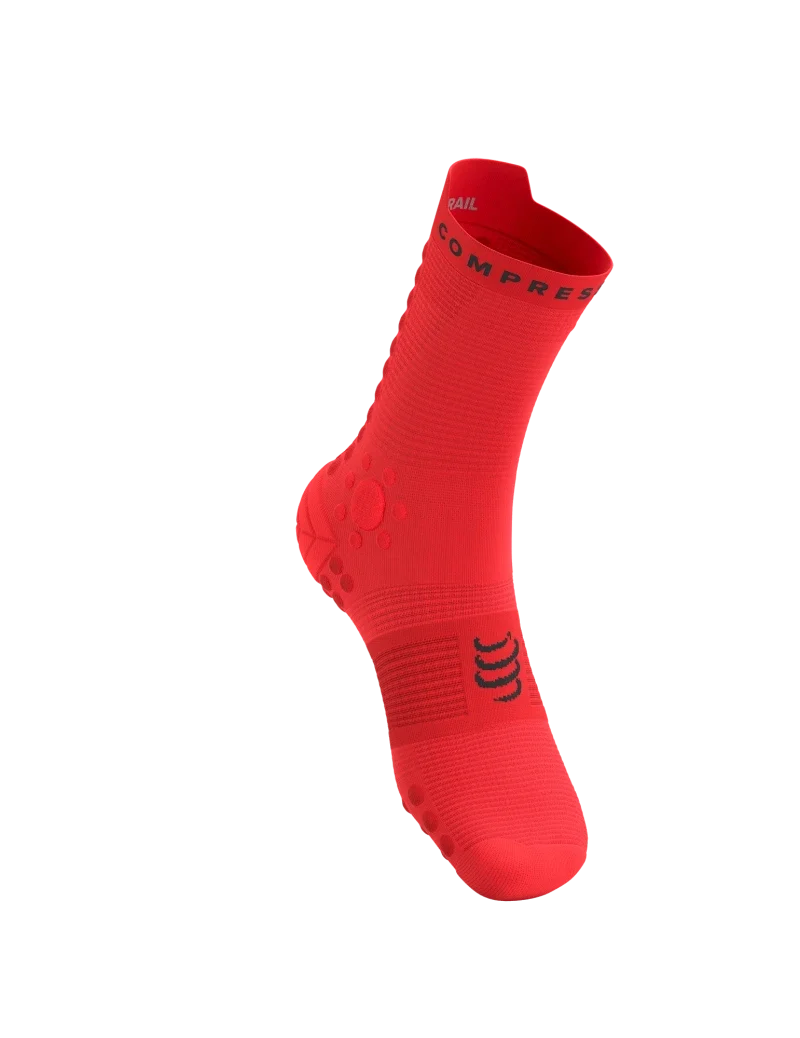 Compressport Pro Racing Trail Fluo Red/Black #Color_Fluo Red/Black