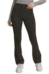 HIGH-WAISTED FLARED LEGGINGS WITH SIDE POCKETS BLACK LICRA LOVE TREE 
