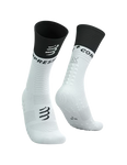 Mid Compression Socks V2.0 - White Black Medias COMPRESSPORT 