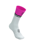 Mid Compression Socks V2.0 - White Safe Yellow Neo Pink Medias COMPRESSPORT 