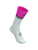 Mid Compression Socks V2.0 - White Safe Yellow Neo Pink Medias COMPRESSPORT 