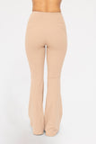 Mono B BRONZE - Lycra-Blend High-Waisted Flare Leggings LICRA MONO B 