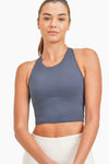 Mono B Cross Back Cropped Top with Built-In Sports Bra SPORTBRA MONO B 