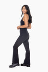 Mono B Cross Knot Back Flared Jumpsuit LICRA MONO B 