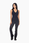 Mono B Cross Knot Back Flared Jumpsuit LICRA MONO B 