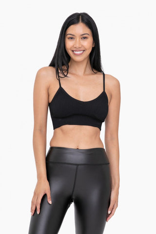 MONO B Seamless Ribbed Low Back Cami Sports Bra MUJER Sport-Bra MONO B 