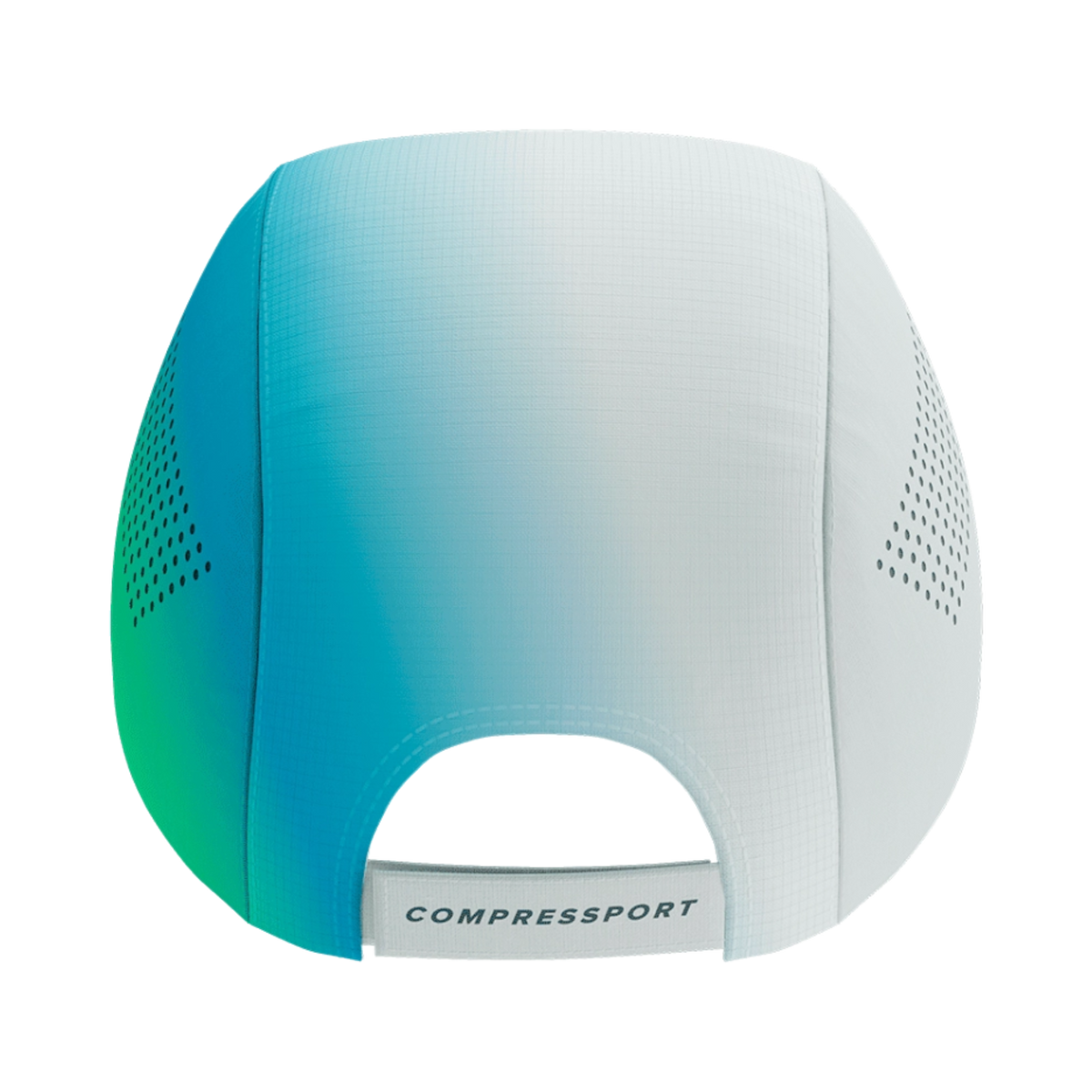 Compressport Pro Racing Cap White/Blue-Green #Color_White/Blue-Green