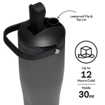 PROTEIN SHAKER - 30 OZ BLACK SLATE VASO CORKCICLE 